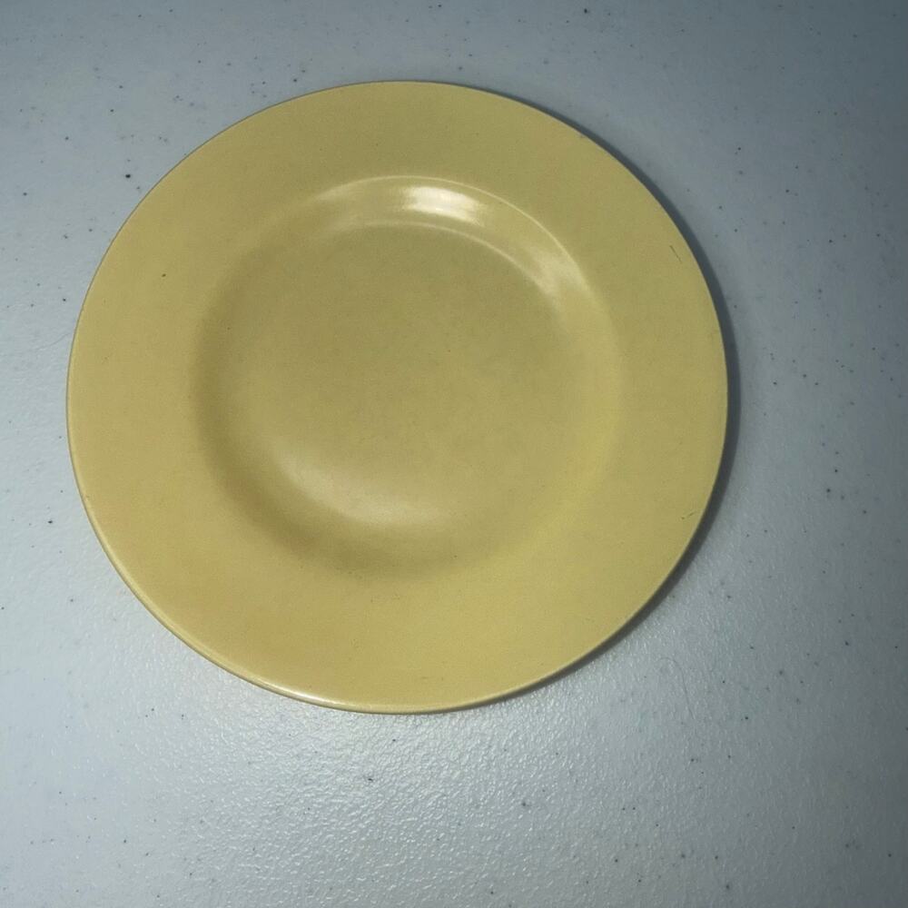 Vintage Poppy Trail by Metlox Bread Plate 6 1/4” Yellow Ceramic MCM